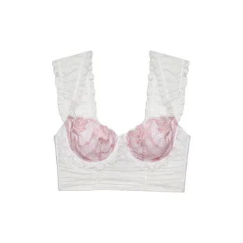 Victoria's Secret FOR LOVE & LEMONS Tawny Bustier/Gingham Gardenia Bra Women's 1 Pack Gardenia Flower