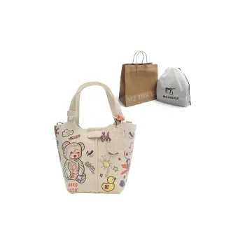 MZ HOUGE PU Basket Bag Handbag Shoulder Bag Bucket Bag Crossbody Bag Medium Size Women's Apricot