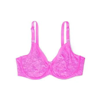 Victoria's Secret CURVY COUTURE Smooth Lace Unlined Bra Pink Bra Women's Pink/Pink