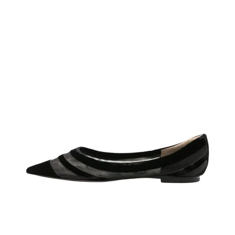 Jimmy Choo Love Tulle-trim Ballerina Shoes-0