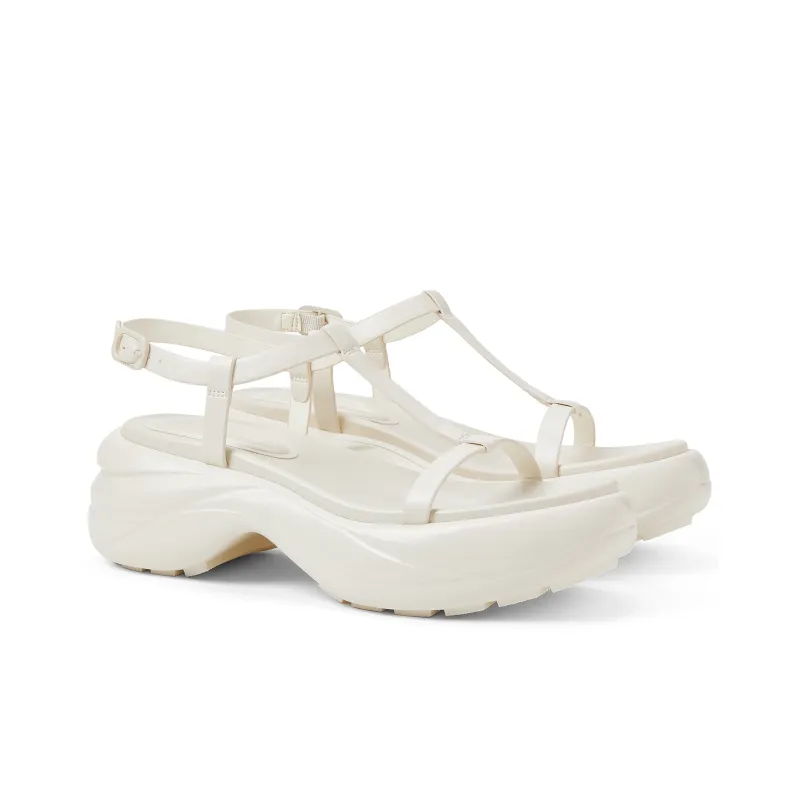 CHARLES&KEITH Small Ck One Strap Sandals 6.5cm Women's Cream Milk White/Silver-1