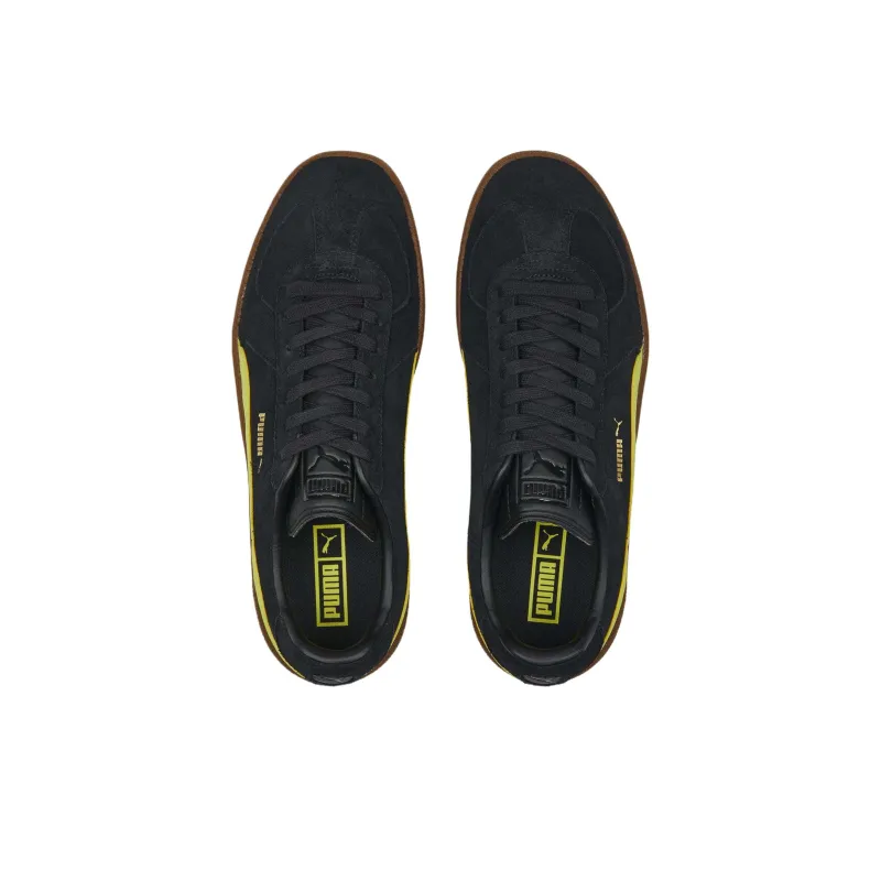 PUMA Army Trainer Suede Anti Slip Wear Resistant Low Top Skateboard Shoes Unisex Black Yellow-3