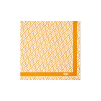 FENDI Cotton Knit Scarves Men's Orange