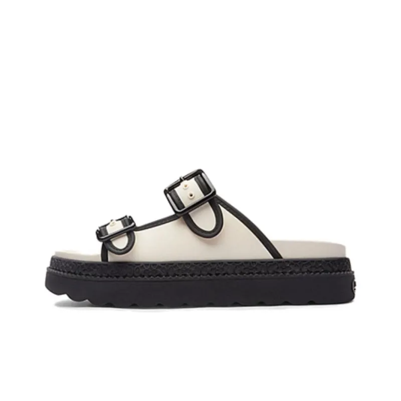 COACH Slide Slippers Women's Chalk White-0