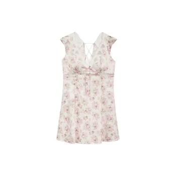 Victoria's Secret Naima Slip Dress White Floral Nightgown Women's White