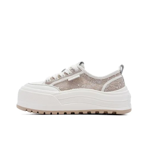 EBLAN Low Top Skateboard Shoes Women's Apricot