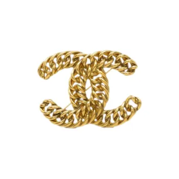 CHANEL 1990 2000s Cc Chain Brooch