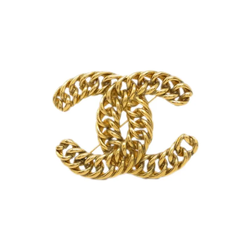 CHANEL 1990 2000s Cc Chain Brooch-0