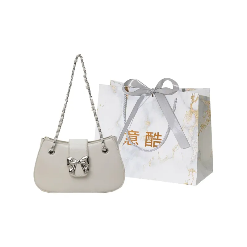 Cool PU Chain Bag Shoulder Bag Crossbody Bag Shoulder Bag Regular Women's Black/Ecru/Silver/Pink-3
