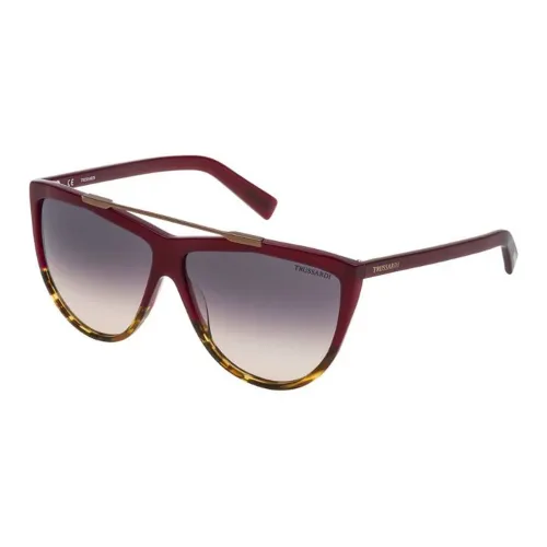 TRUSSARDI Acetate Aviator Sunglasses Women's Red