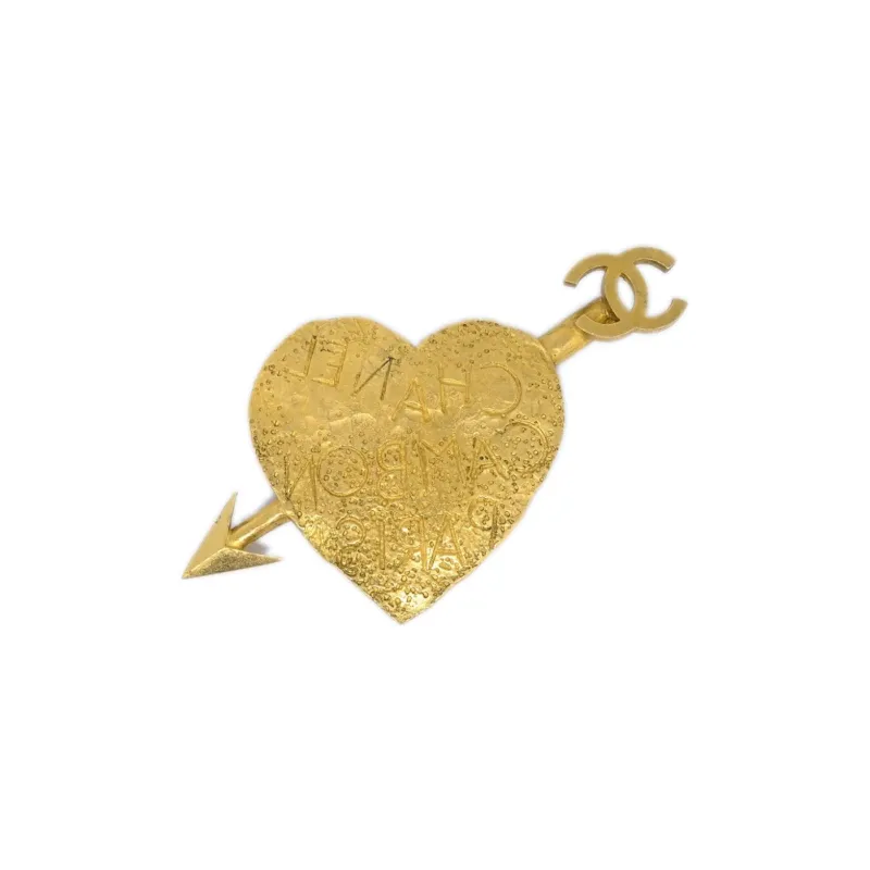 CHANEL Bow & Arrow Heart Brooch-1