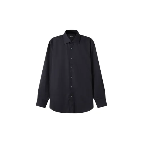 Ermenegildo Zegna Shirts Men Blue Black