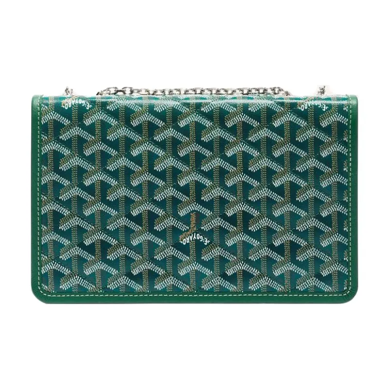 GOYARD Alexandre III Canvas With Leather Shoulder Bag Crossbody Bag Women's Green-1