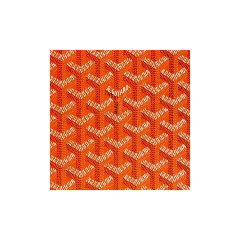 GOYARD Canvas With Calfskin File Organizer Storage Bag Unisex Orange-2