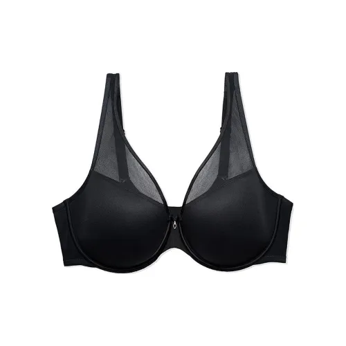 Victoria's Secret CURVY COUTURE Sheer Mesh Plunge T-Shirt Bra Black Bra Women's Black