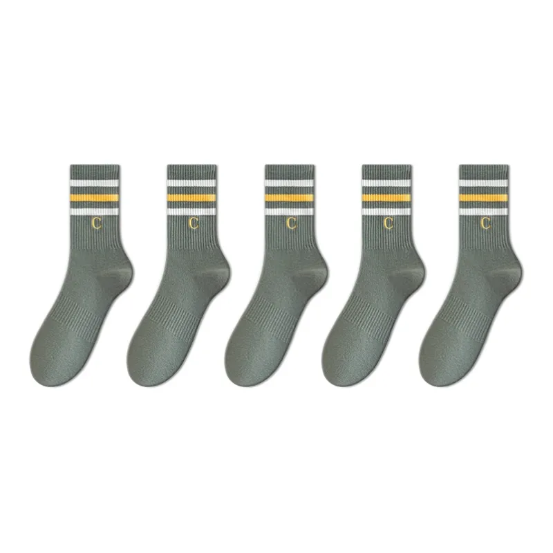 LUOLIAN Knee High Socks Men's 5 Pack-13