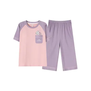 Follow The United States Pajama Set Without Pads Style Women's Violet