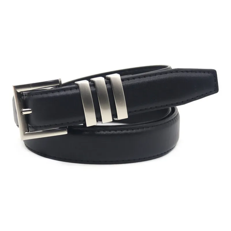 FREE RABBITⅡ Premium 3 Stripes Solid Pin Buckle Leather Belts Women's Width 2.3CM-0