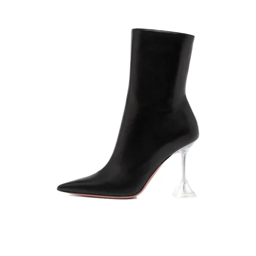 AMINA MUADDI Giorgia Glass 95mm Leather Boots