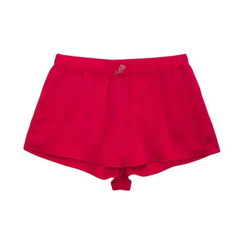 Victoria's Secret FOR LOVE & LEMONS Everyday PJ Shorts Rosebud Pajama Pants Women's Red