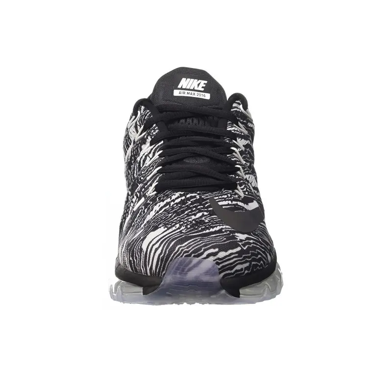 Nike Air Max 2016 Cushioning Anti Slip And Wear Resistant Low Top Running Shoes Men's Black Gray White-2