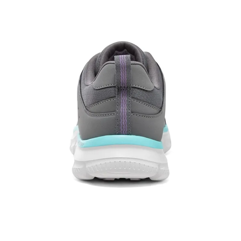 Skechers Cushioning, Wear Resistant Low Top Running Shoes Women's Gray Green-3