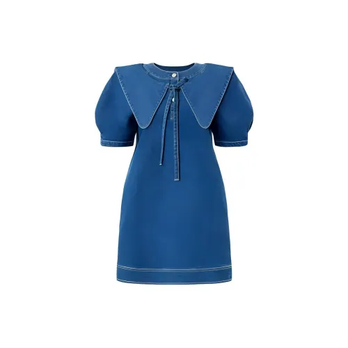 Carven Short-Sleeved Dresses Women's Royal Blue