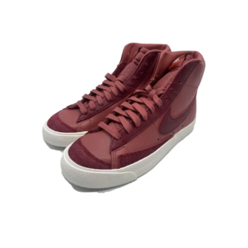Nike Blazer 77 Anti Slip Wear Resistant Mid Top Skateboard Shoes Women's Red-3