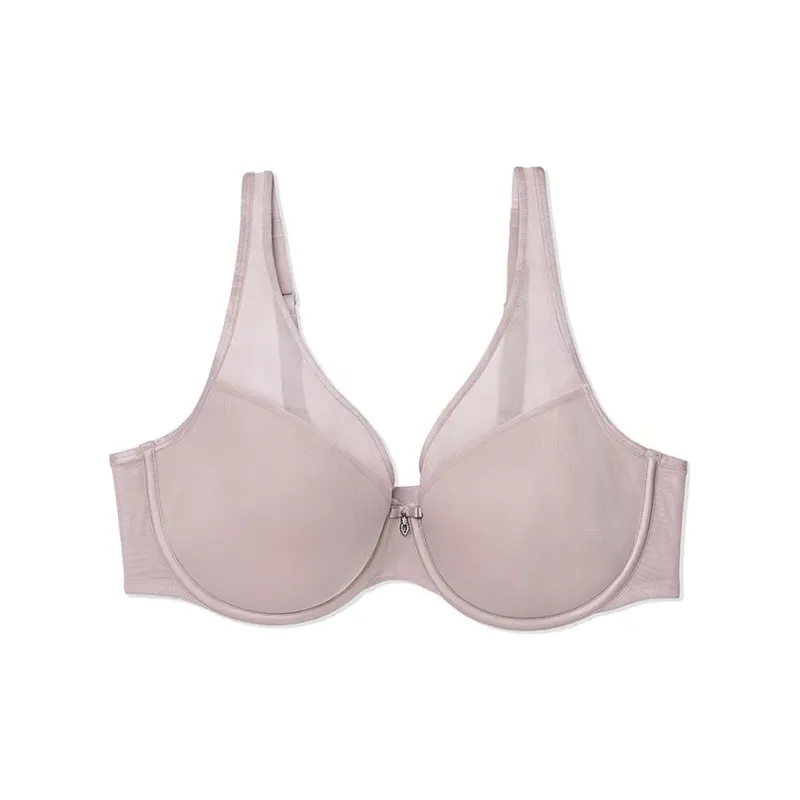 Victoria's Secret CURVY COUTURE Sheer Mesh Plunge T-Shirt Bra Bra Women's Bark/Gray Pink-0