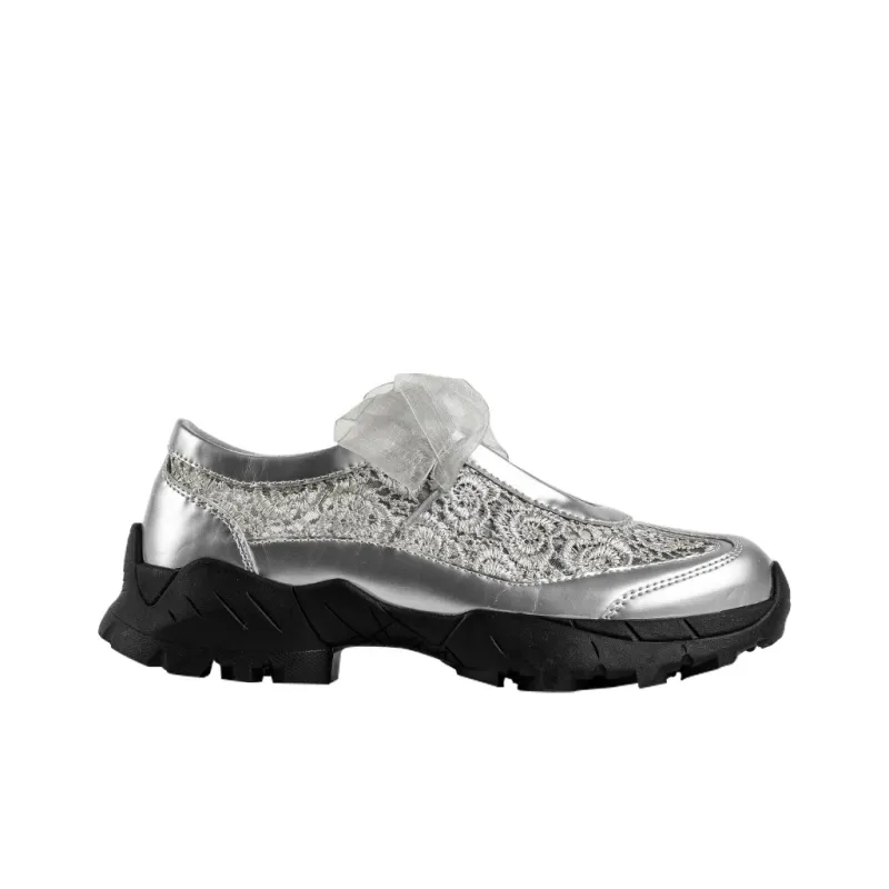 Wonderful Couple Durable Breathable Lightweight Low Top Casual Shoes Women's Liquid Silver-1