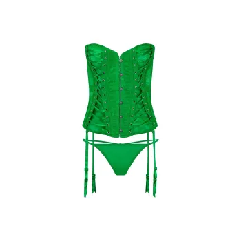 Victoria's Secret ADORE ME Nikita Corset Green Underwear Set Women's Green/Green