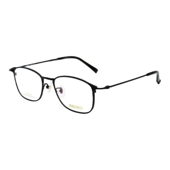 SEIKO Titanium Rectangular Eyeglass Frames Men's Black