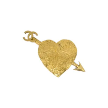 CHANEL Bow & Arrow Heart Brooch