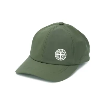 STONE ISLAND Polyester, Elastic Rubber Baseball Caps Men's Green