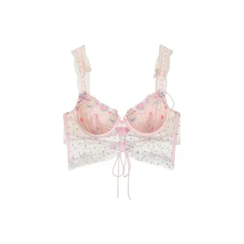 Victoria's Secret FOR LOVE & LEMONS Gabriella Longline Bra Bra Women's Sweetheart Pink Red