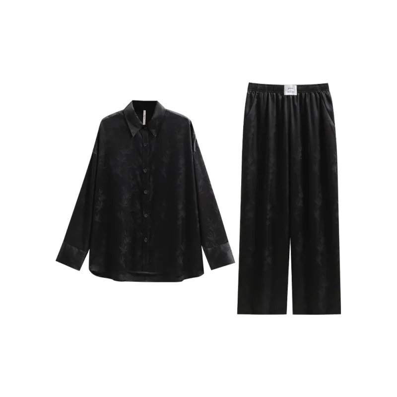 Yue Nei Pajama Set Women's Premium Black-0