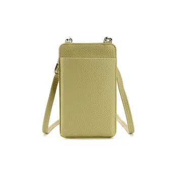 HAWA Pu Cell Phone Pouch Shoulder Bag Crossbody Bag Small Size Women's Green/Black/Gray/Apricot/Coffee/Ecru