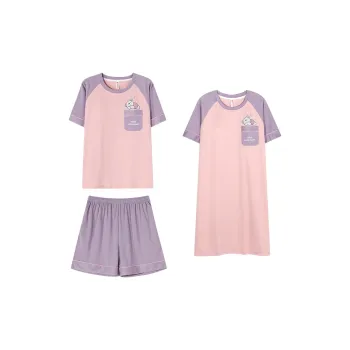 Follow The United States Pajama Set Without Pads Style Women's Violet
