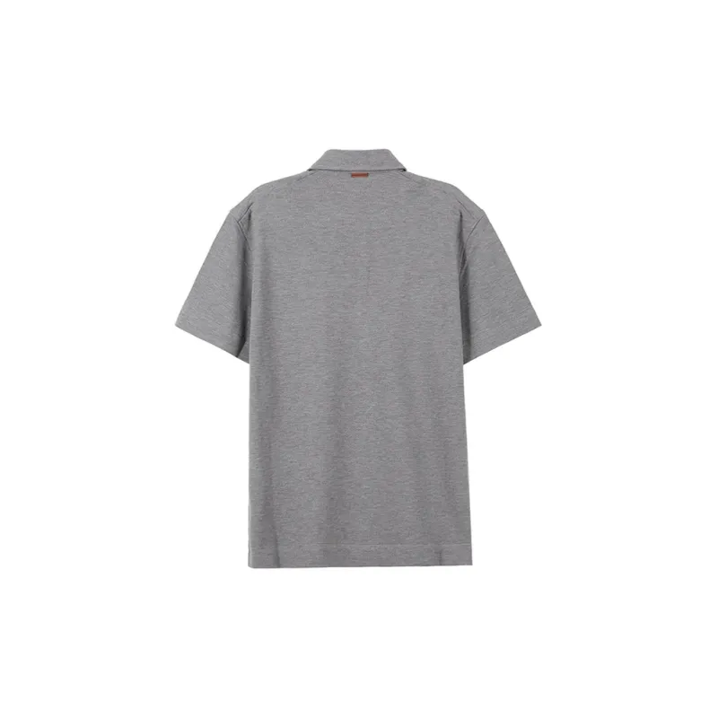 Ermenegildo Zegna Short Sleeved Half Buttoned Polo Shirt-1