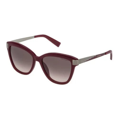 TRUSSARDI Acetate Irregular Shape Sunglasses Women's Red
