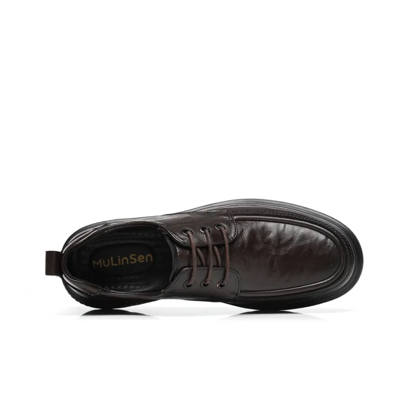 Mulinsen Men's Casual Shoes Men Low Top Black, Dark Brown-11