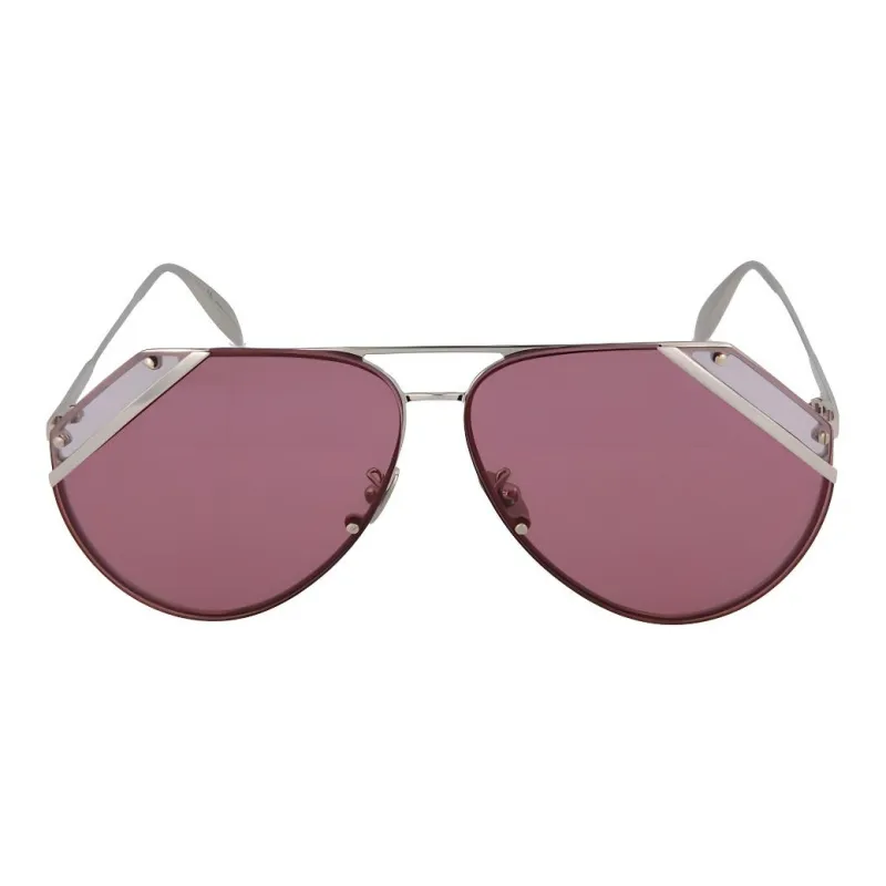 McQ Alexander McQueen Metal Aviator Sunglasses Unisex Silver-1