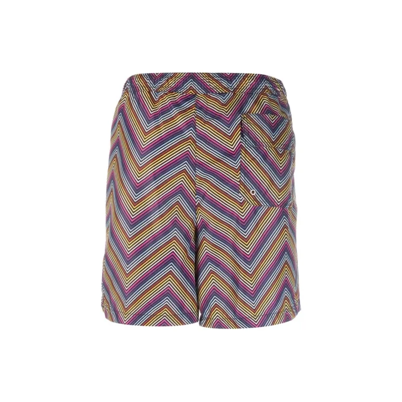 MISSONI Zigzag Printed Straight Hem Swim Shorts-1