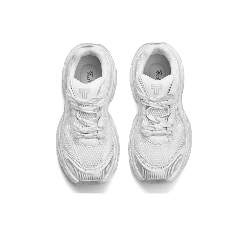 TCELLARS Cushioning Abrasion Resistant Lightweight Height Increasing Mat Low Top Chunky Sneakers Unisex-24