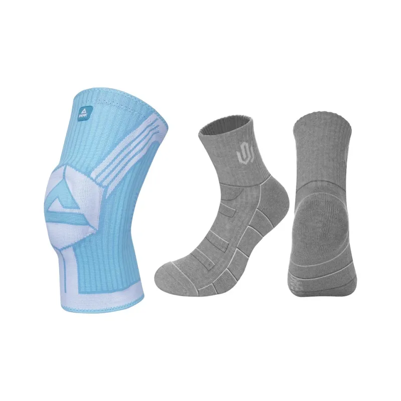 PEAK Knee Pads Basketball Running Cycling Unisex Pair With Socks-3