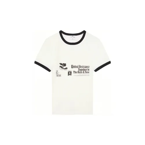 COURREGES T-Shirts Women's White Heritage/Black