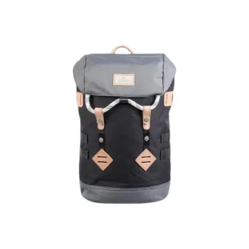 Doughnut Polyester Backpack Small Size Unisex Black & Gray