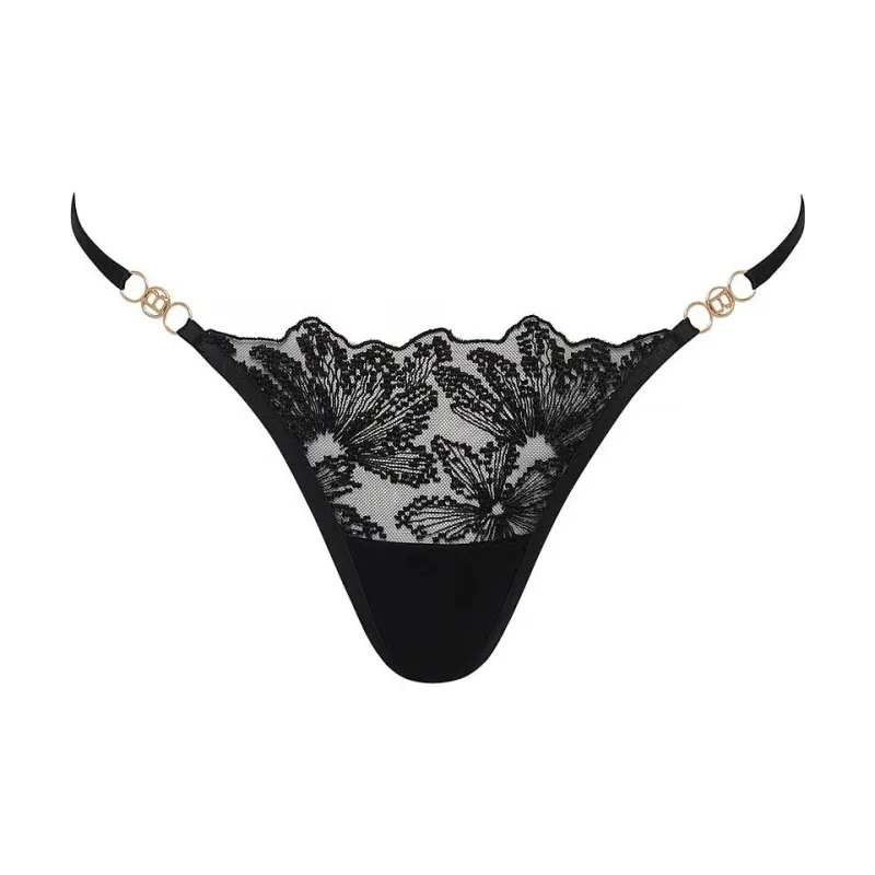 Victoria's Secret Olympia Thong Panty Black Underpants Women's 1 Pack Black-0