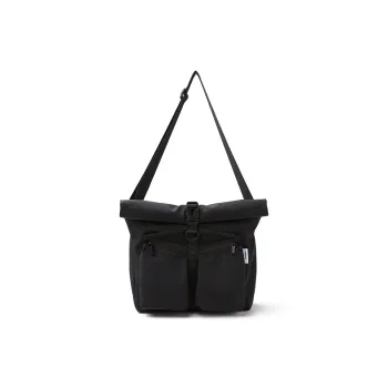COMBACK Polyamide Shoulder Bag, Crossbody Bag Medium Size Unisex Black
