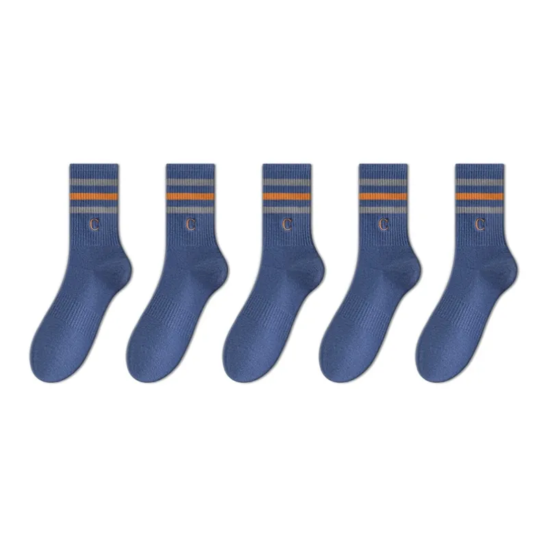 LUOLIAN Knee High Socks Men's 5 Pack-12